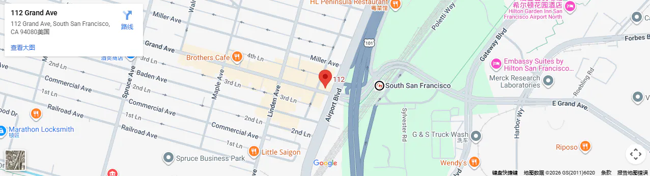 Location 112 Grand Ave, South San Francisco, CA 94080